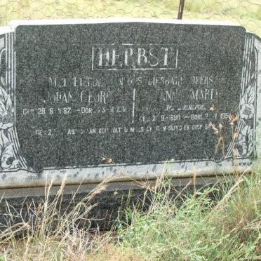 HERBST Johan Georg 1887-1918 &amp; Anna Maria 1890-1950