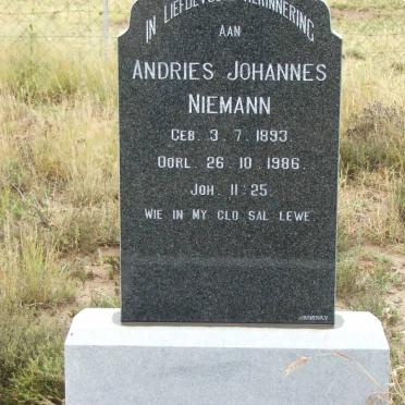 NIEMANN Andries Johannes 1893-1986