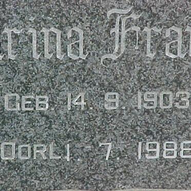 TONDER Hendrina Francina, van 1903-1988