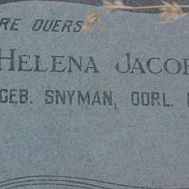 TONDER Helena Jacoba, van nee SNYMAN -1919
