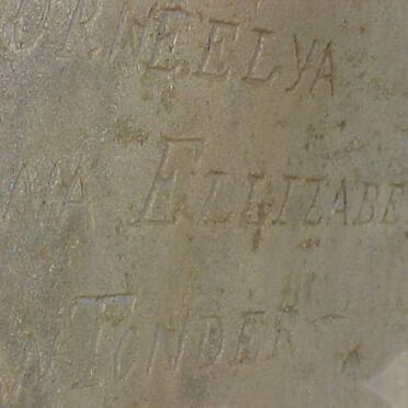 TONDER Cornelya Susanna Ellizabeth, van nee ALBERTS 1812-1881