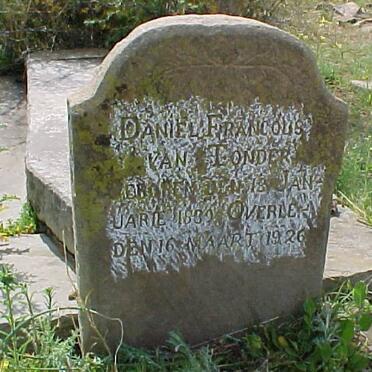 TONDER Daniel Francous, van 1889-1926