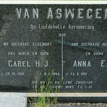 ASWEGEN Carel H.J., van 1910-1984 &amp; Anna E.C. 1911-
