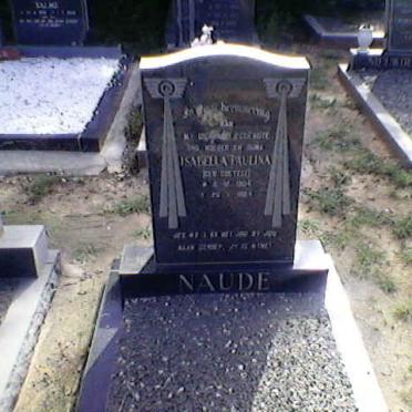 NAUDE Isabella Paulina nee COETZER ?-?