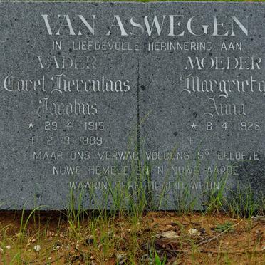 ASWEGEN Carel Herculaas Jacobus, van 1915-1989 &amp; Margrieta Anna 1928-
