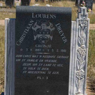 CRONJE Christiaan Lourens Dreyer 1887-1981