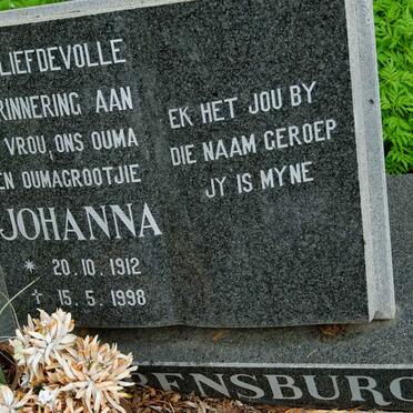 RENSBURG Johanna, van 1912-1998