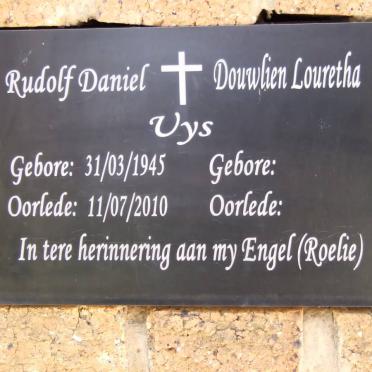 UYS Rudolf Daniel 1945-2010 &amp; Douwlien Louretha