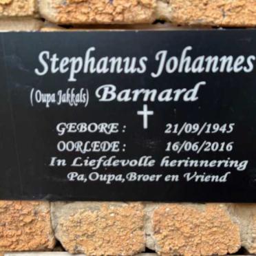 BARNARD Stephanus Johannes 1945-2016