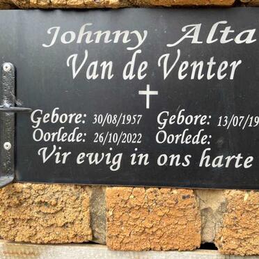 VENTER Johnny, van de 1957-2022 & Alta 1960- 