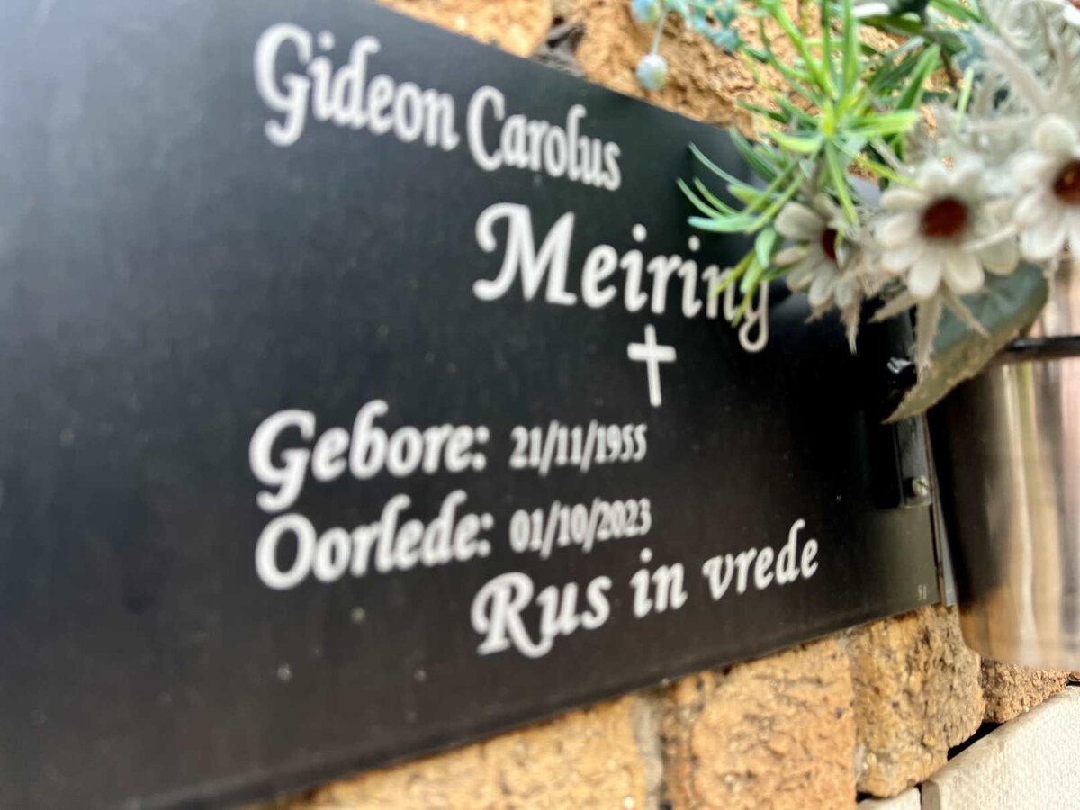MEIRING Gideon Carolus 1955-2023