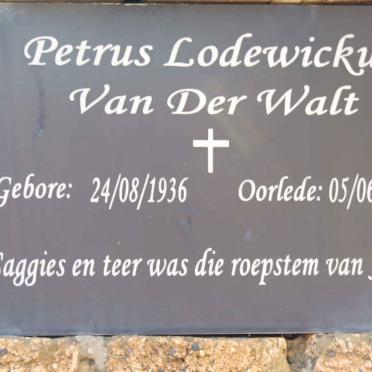 WALT Petrus Lodewickus, van der 1936-2006