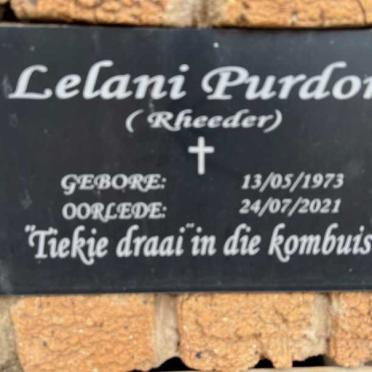 PURDON Lelani nee RHEEDER 1973-2021