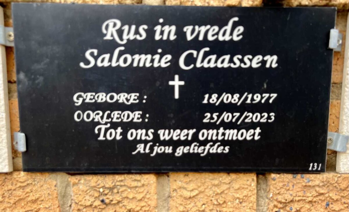 CLAASSEN Salomie 1977-2023