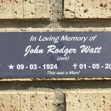 WATT John Rodger 1924-2005