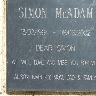 McADAM Simon 1964-2002