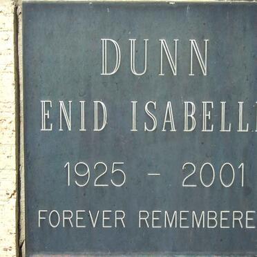 DUNN Enid Isabelle 1925-2001