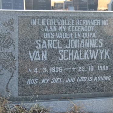 SCHALKWYK Sarel Johannes, van 1906-1988