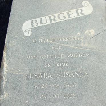 BURGER Susara Susanna 1908-1992