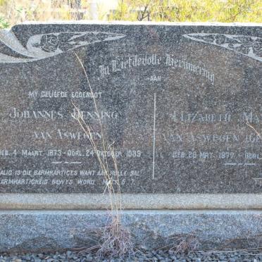 ASWEGEN Johannes Henning,van 1873-1939 &amp; Elizabeth Margaretha VAN ZYL 1877-1969