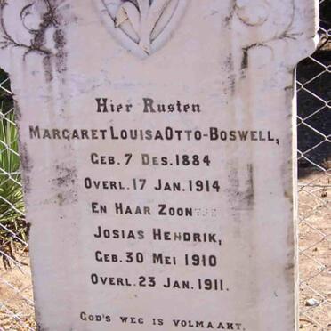 BOSWELL Margaret Louisa,  Otto 1884-1914 :: OTTO-BOSWELL Josias Hendrik 1910-1911