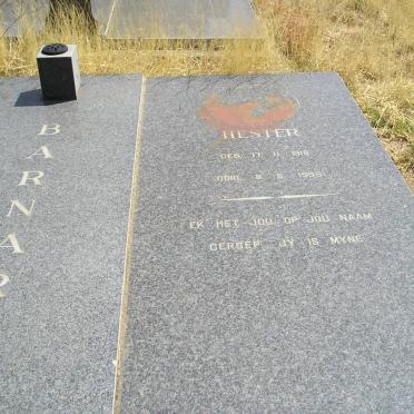 BARNARD Philippus Lodewikus Van Vuuren 1915-1992 &amp; Hester 1910-1986