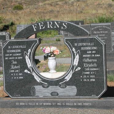 FERNS Jan Robert 1915-1994 &amp; Catharina Elizabeth BARNARD 1920-1998