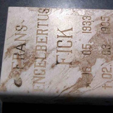 FICK Frans Engelbertus 1933-1995