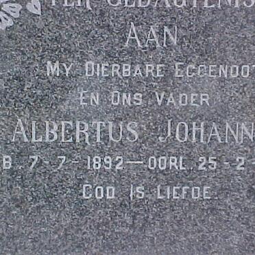 FOURIE Albertus Johannes 1892-1971
