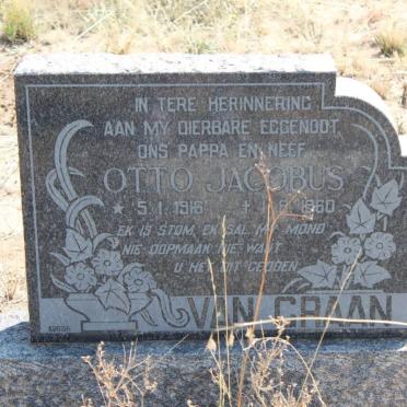 GRAAN Otto Jacobus, van 1916-1960
