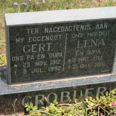 GROBLER Gert 1912-1992 &amp; Lena 1912-2000