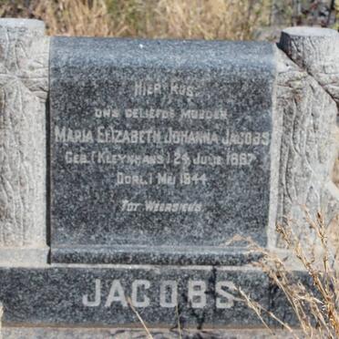 JACOBS Maria Elizabeth Johanna nee KLEYNHANS 1867-1944