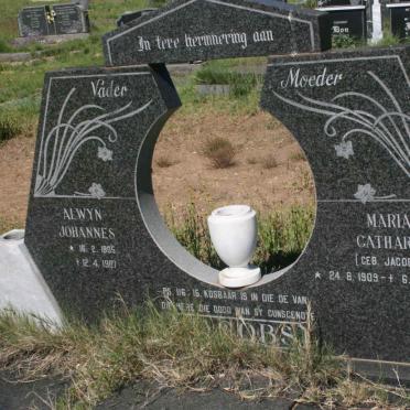 JACOBS Alwyn Johannes 1905-1987 &amp; Maria Catharina JACOBS 1909-1984