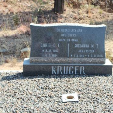 KRUGER Chris C.F. 1907-1984 &amp; Susanna M.T. EKSTEEN 1916-1985