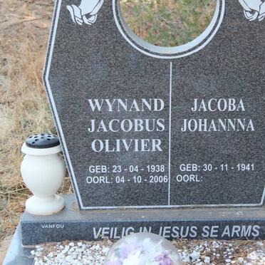 OLIVIER Wynand Jacobus 1938-2006 &amp; Jacoba Johanna 1941-