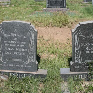 PREEZ Jesias Renier Engelbertus, du 1966 &amp; Salomina Jacoba Magdalena DU PLESSIS 1925-1982