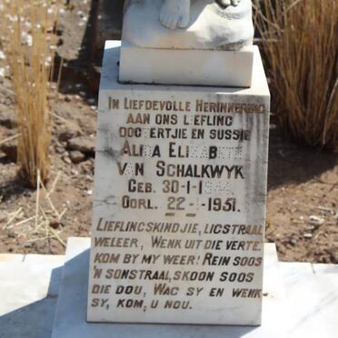 SCHALKWYK Alida Elizabeth, van 1944-1951
