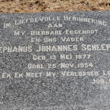 SCHEEPERS Stephanus Johannes 1877-1954