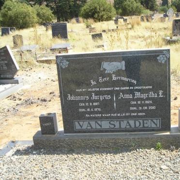 STADEN Johannes Jurgens, van 1897-1975 &amp; Anna Magritha E. 1925-2010