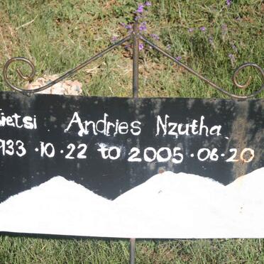 TSIETSI  Andries Nzutha 1933-2005