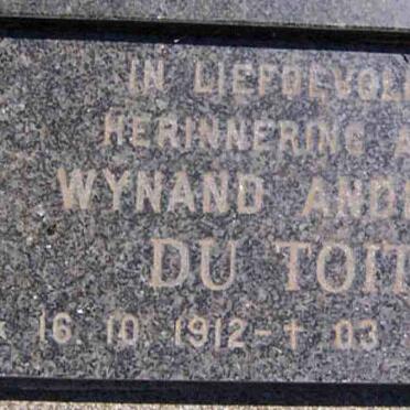 TOIT Wynand Andries, du 1912-1988