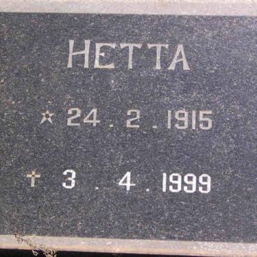 TONDER Meyer, van 1911-1981 &amp; Hetta 1915-1999
