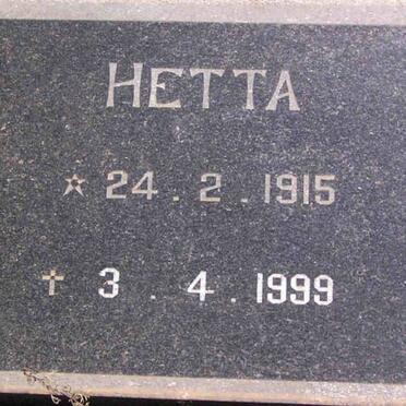 TONDER Meyer, van 1911-1981 &amp; Hetta 1915-1999