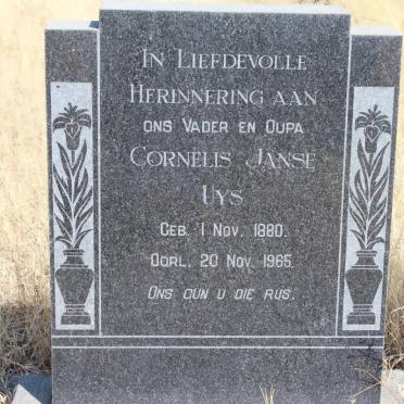 UYS Cornelis Janse 1880-1965
