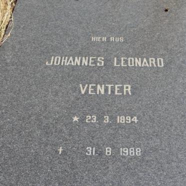 VENTER Johannes Leonard 1894-1988 &amp; Magdalena Elizabeth Maria LABUSCHAGNE 1899-1987