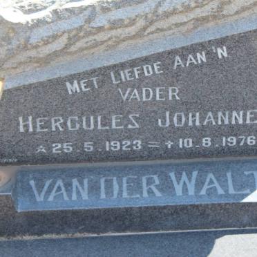 WALT Hercules Johannes, van der 1923-1976