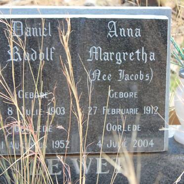 WET Daniel Rudolf, de 1903-1952 &amp; Margretha JACOBS 1912-2004