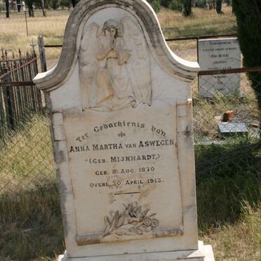 ASWEGEN Anna Martha, van nee MIJNHARDT 1870-1913