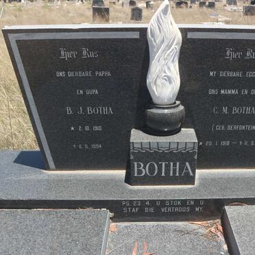 BOTHA B.J. 1910-1994 &amp; C.M. SERFONTEIN 1918-1984