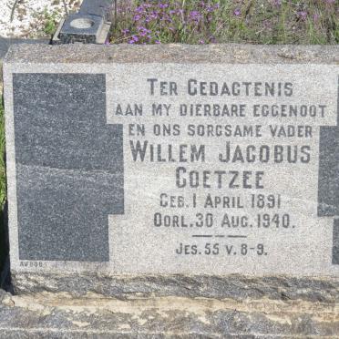 COETZEE Willem Jacobus 1891-1940